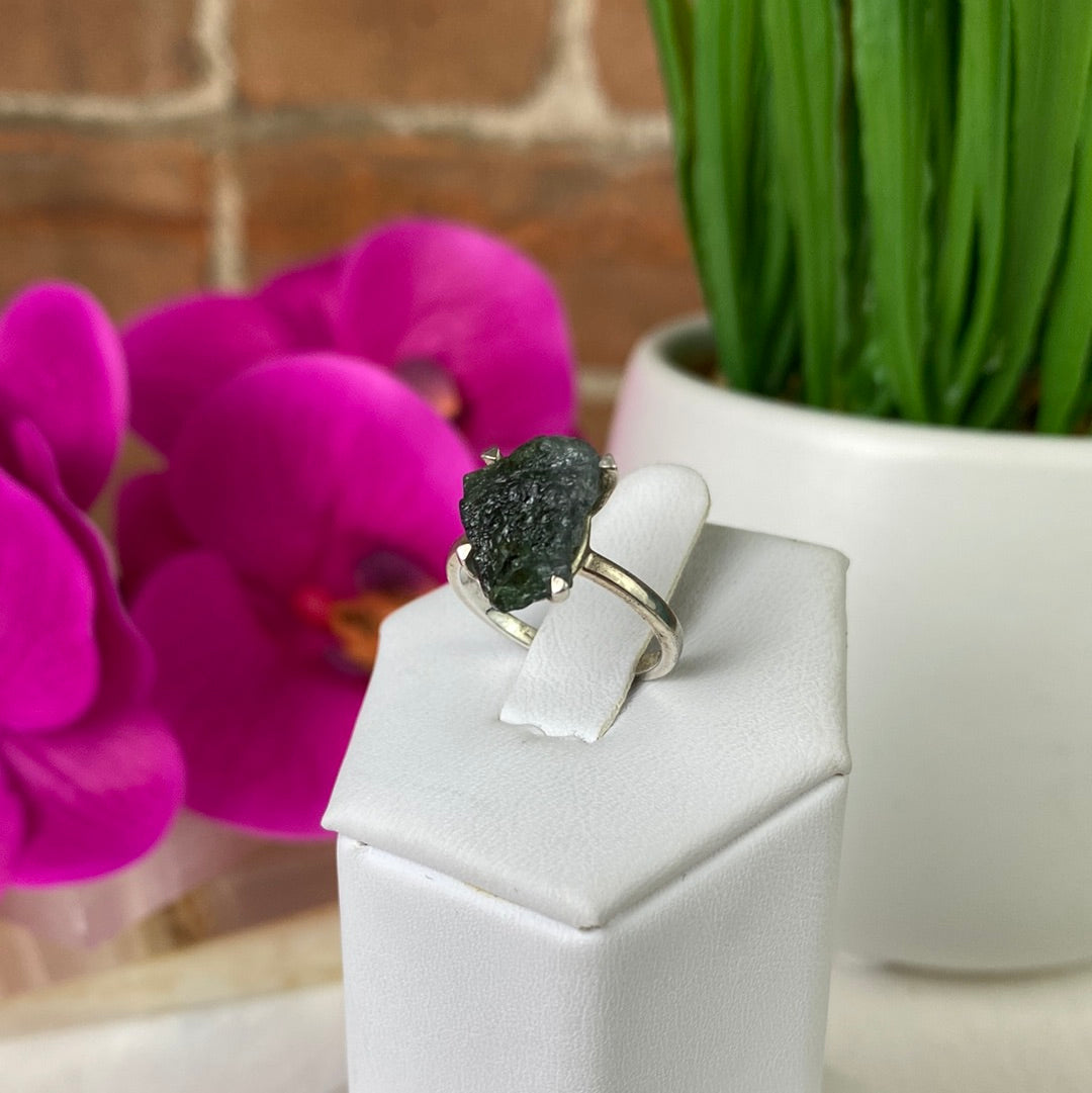 Tourmaline (Pink and Green) Natural Sized Rings with sterling silver Prong Setting
