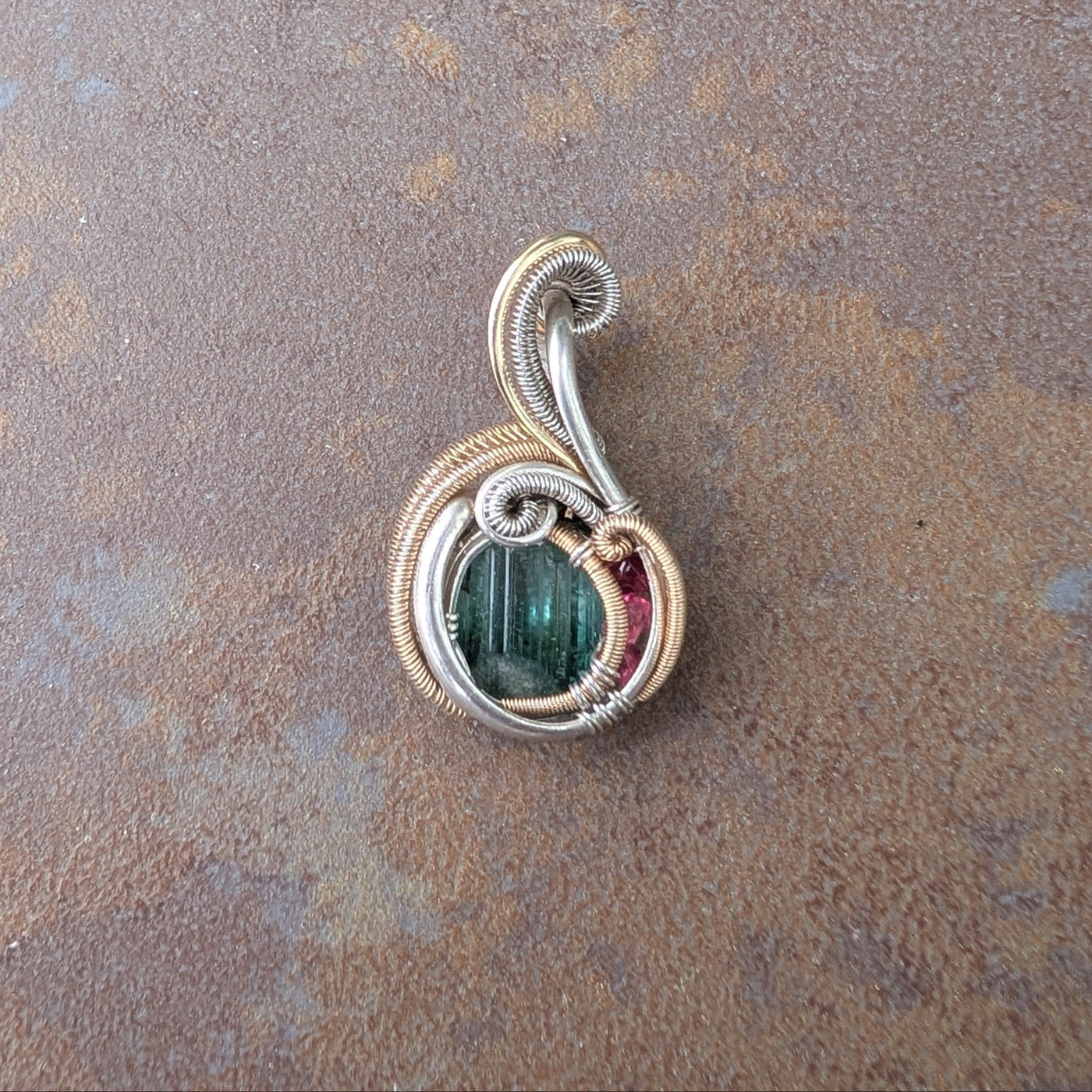 Tourmaline with Spinel Pendant - Artisan Made