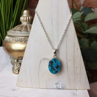 Turquoise Rough sterling silver Pendant