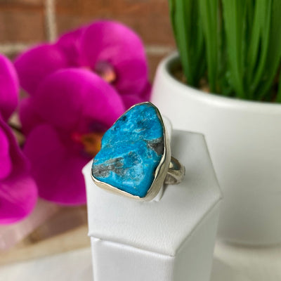 Turquoise (Sleeping Beauty) sterling silver Ring- Adjustable