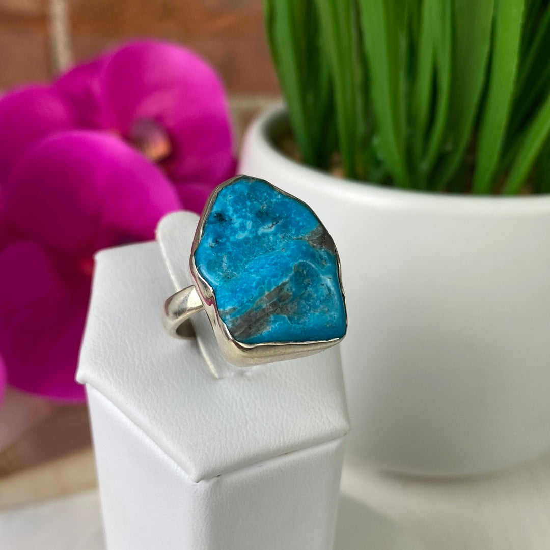 Turquoise (Sleeping Beauty) sterling silver Ring- Adjustable
