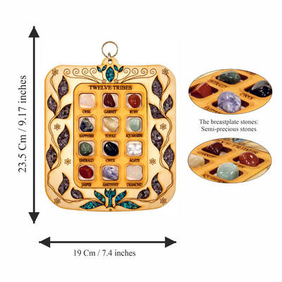 Twelve Tribes Stones of the Breastplate Wall Hanging – Handmade