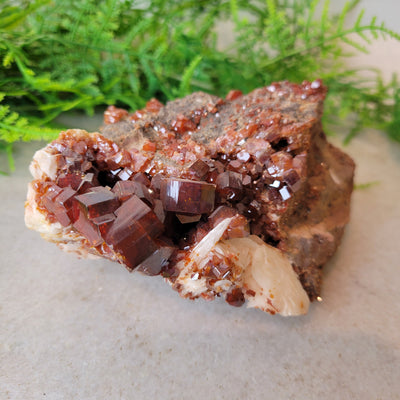 Vanadinite w/ Barite- Morocco-Variants