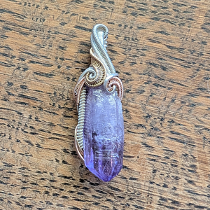 Vera Cruz Amethyst Wire Wrapped Pendant - Artisan Made