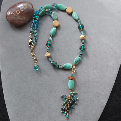 "Vintage Chic" Turquoise Necklace – Artisan Made