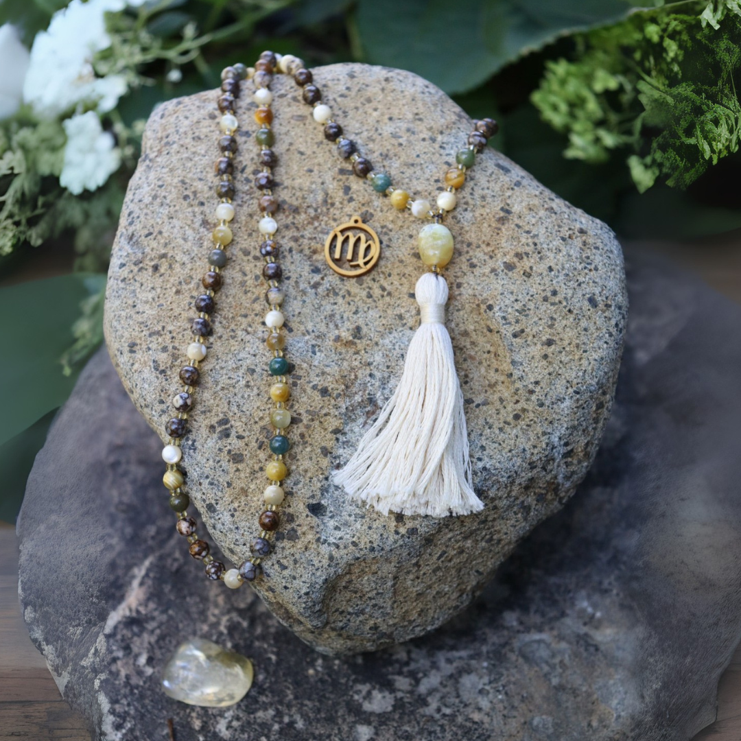 Virgo Zodiac Mala - Artisan Made