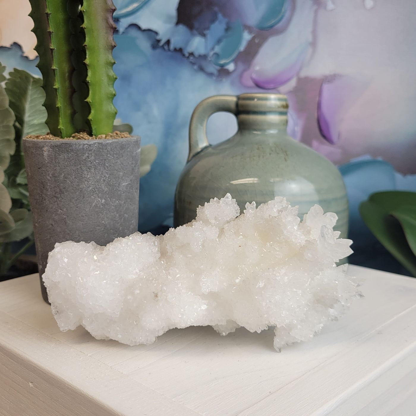 White Aragonite Cluster- Santa Eulalia-Variants