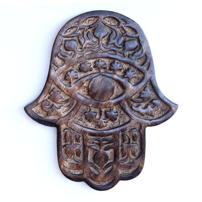 Wooden Hamsa Mango Wood-Variants - Artisan Made