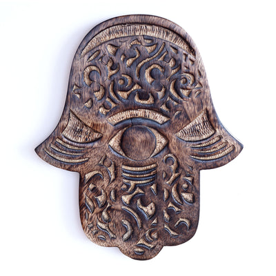 Wooden Hamsa Mango Wood-Variants - Artisan Made