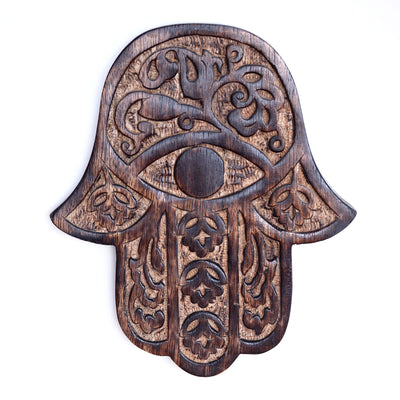 Wooden Hamsa Mango Wood-Variants - Artisan Made