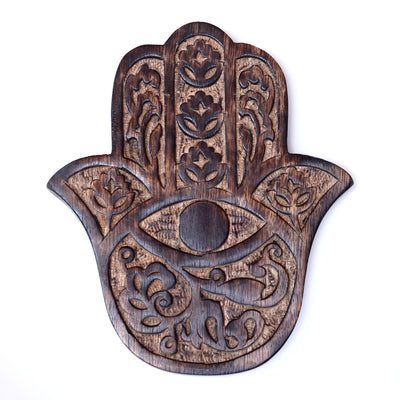 Wooden Hamsa Mango Wood-Variants - Artisan Made