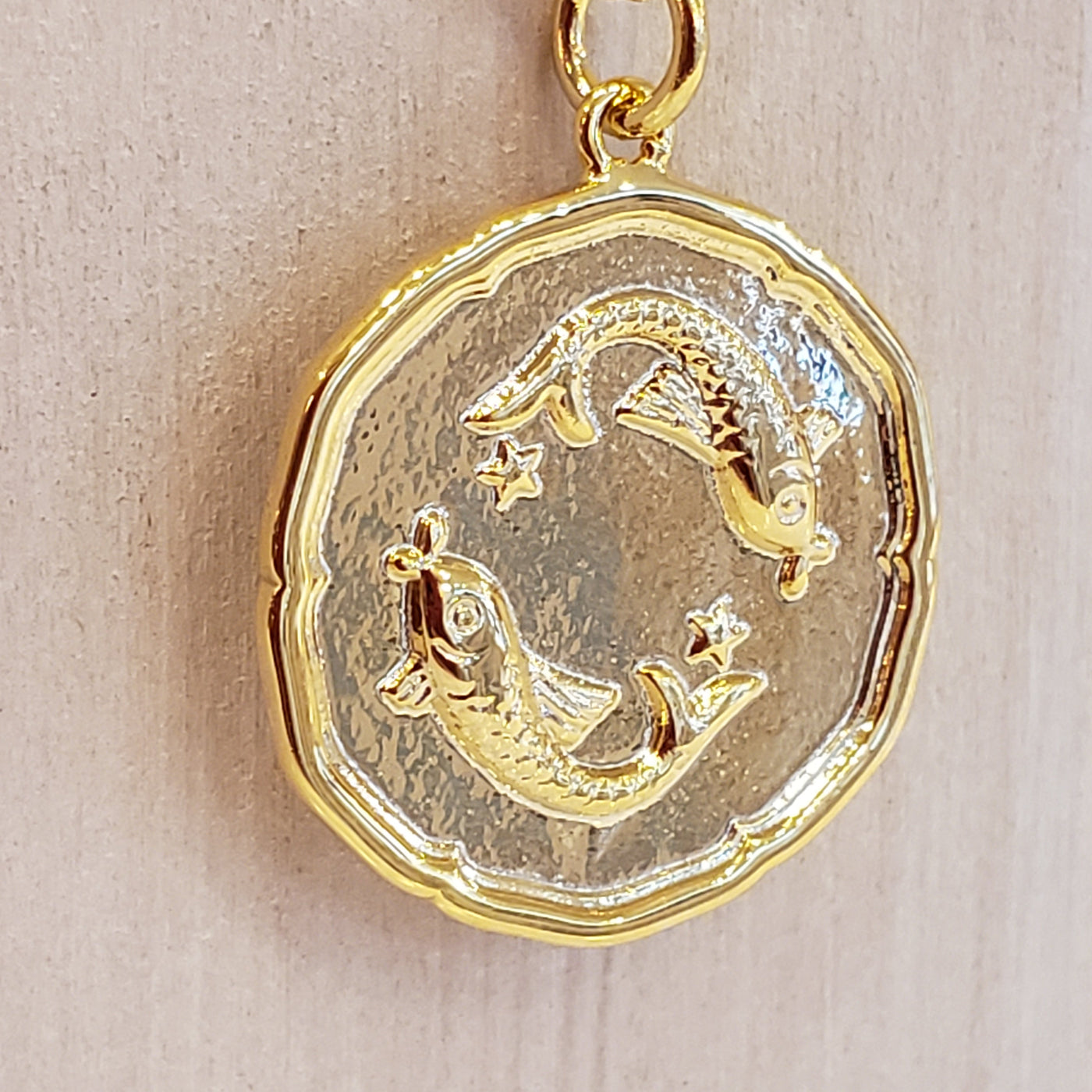 Zodiac Sign Medallion Layered Necklace-gold
