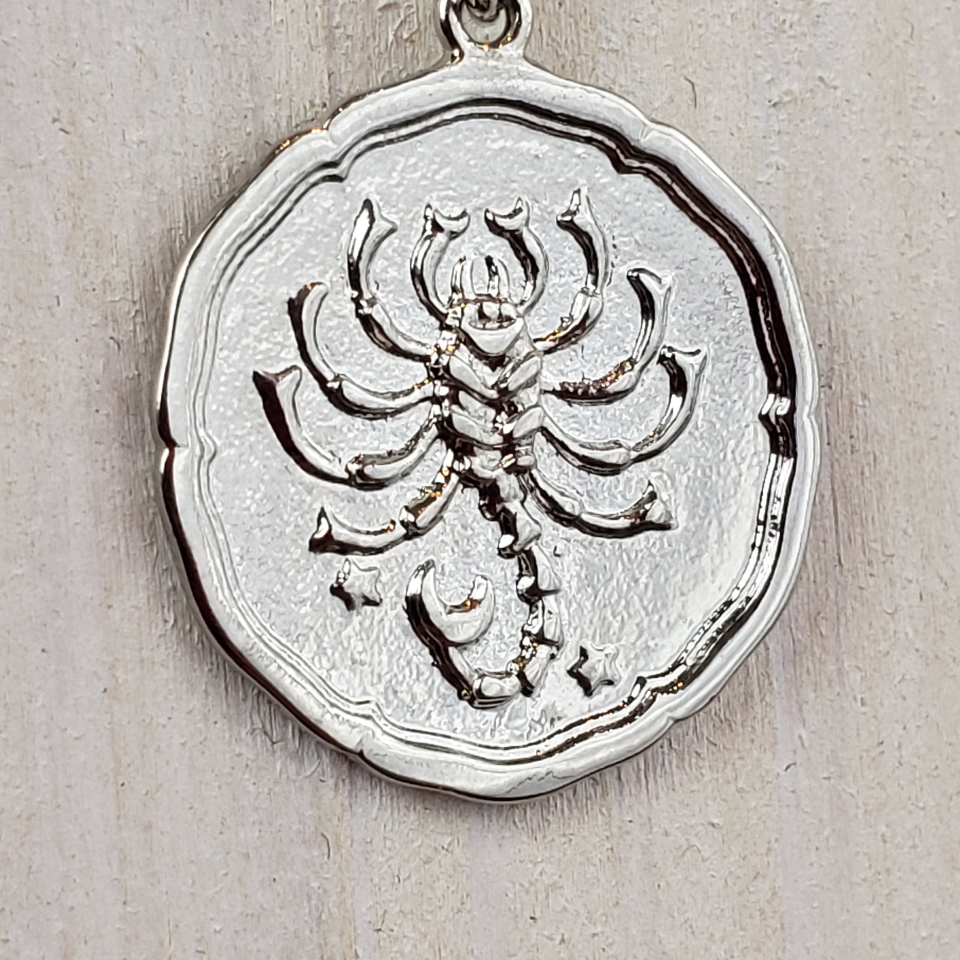 Zodiac Sign Single Layer Medallion Necklace-silver or gold