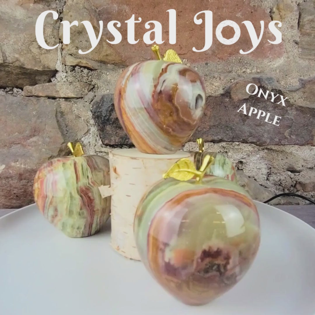 Onyx Decorative Apple 3"
