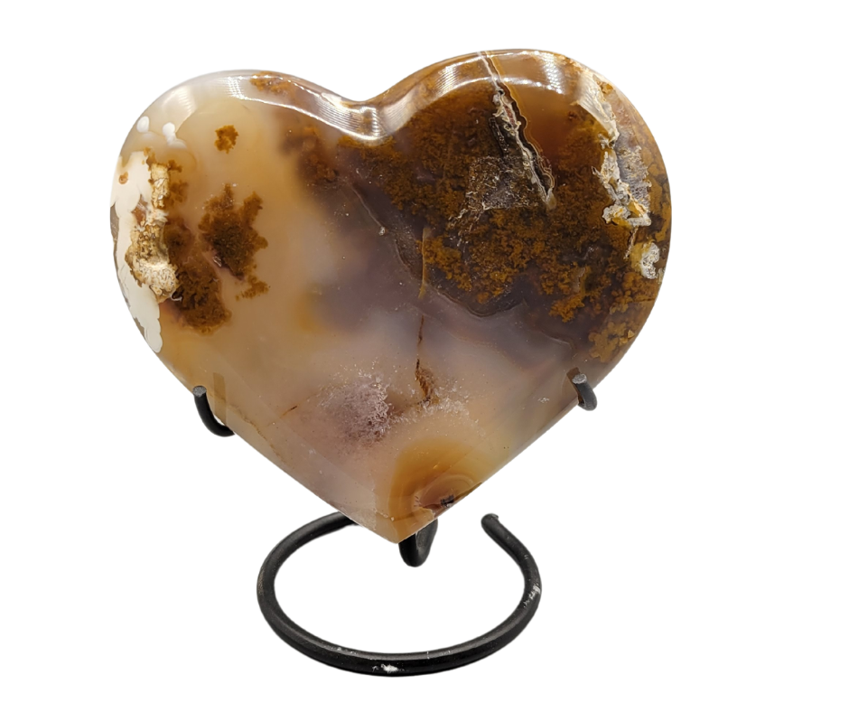 Agate Thick Sliced Crystal Heart