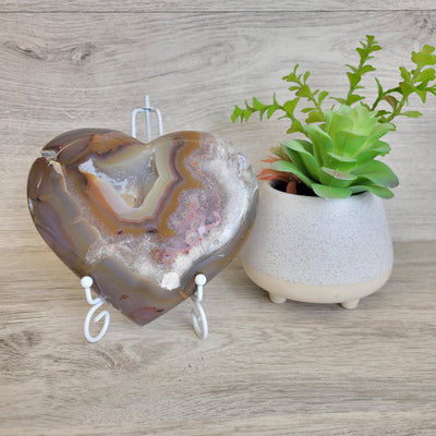 Agate Thick Sliced Crystal Heart
