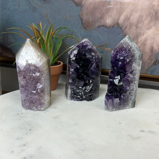 Amethyst Agate Geode Pillars 2-4” (under - Main Image