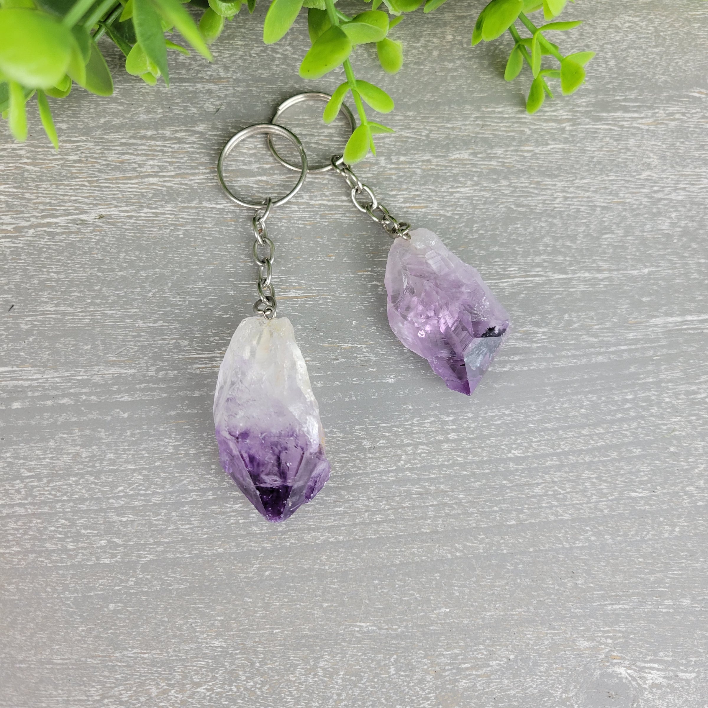 Amethyst Point Keychain