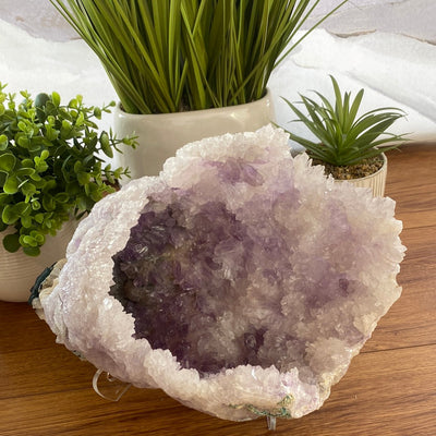 Amethyst flower cornucopia 13x10x8”