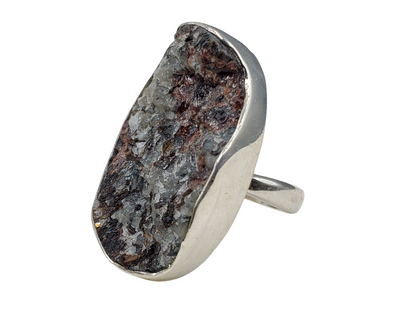 Astrophyllite Sterling Silver Sized and Adjustable Ring 1.5"