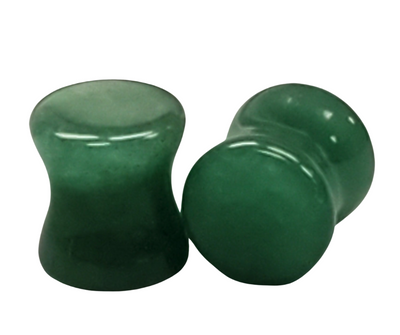 Authentic Gemstone Saddle Plugs-From 2GA to 1 inch