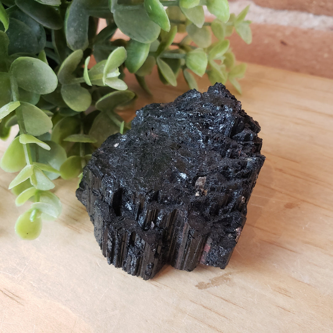 Black Tourmaline Specimen top Piece, 220 Grams