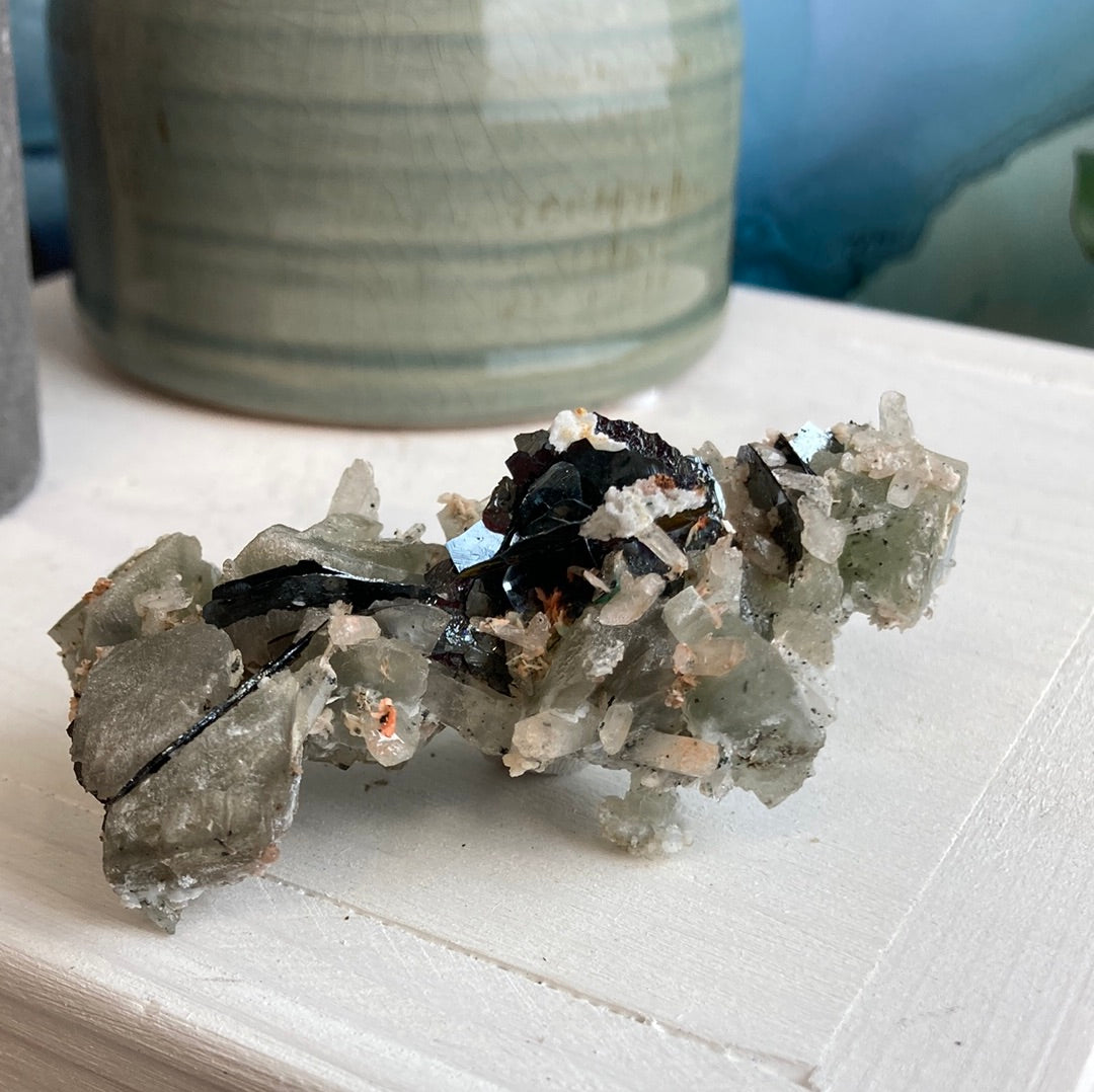 Calcite, Hematite and Quartz Crystal Specimen