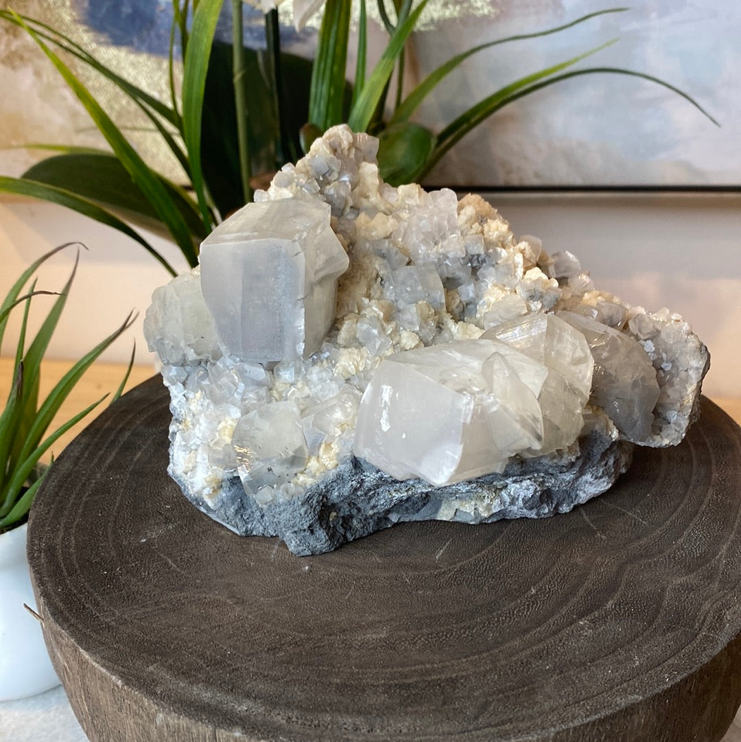 Calcite with Dolomite and Goethite 6” x 5”