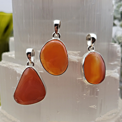 Carnelian Polished Freeform Pendant
