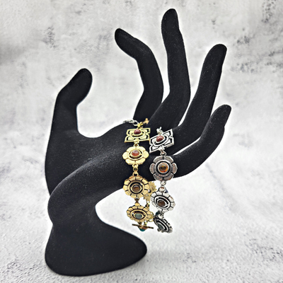 Chakra Gemstone Flower Bracelets