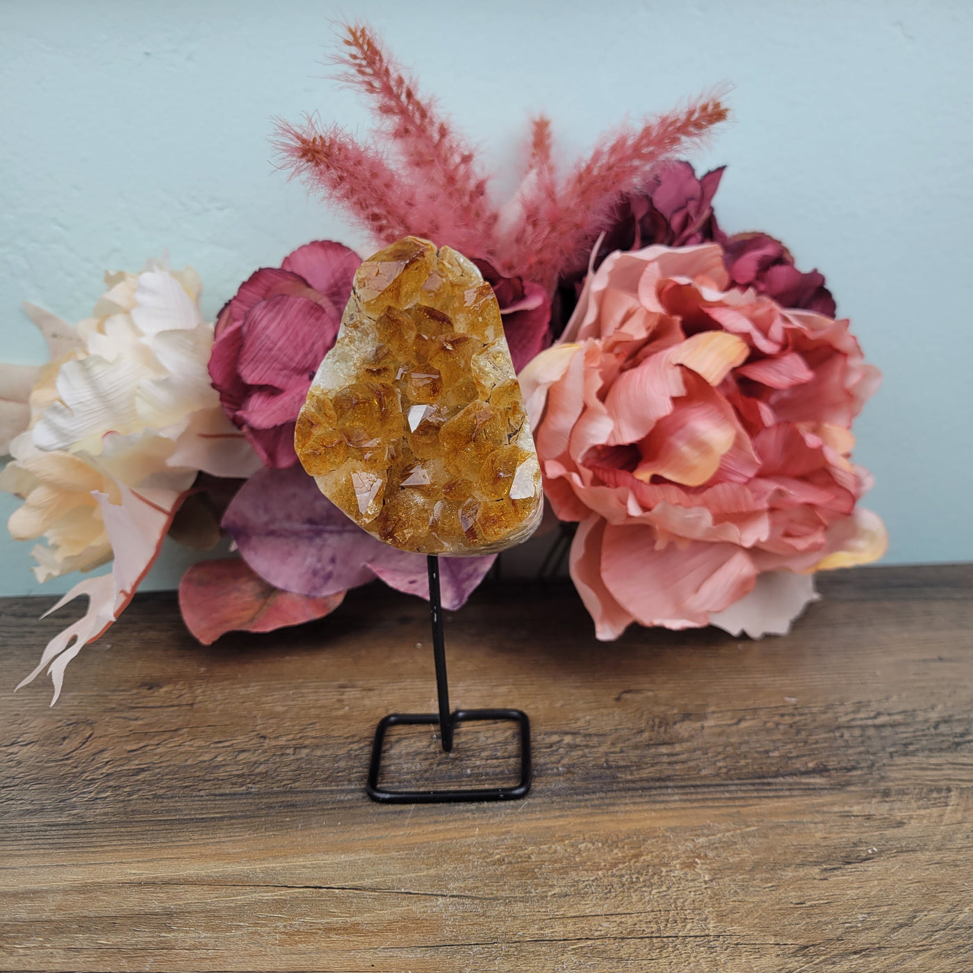 Citrine Cluster on Stand 4-12"