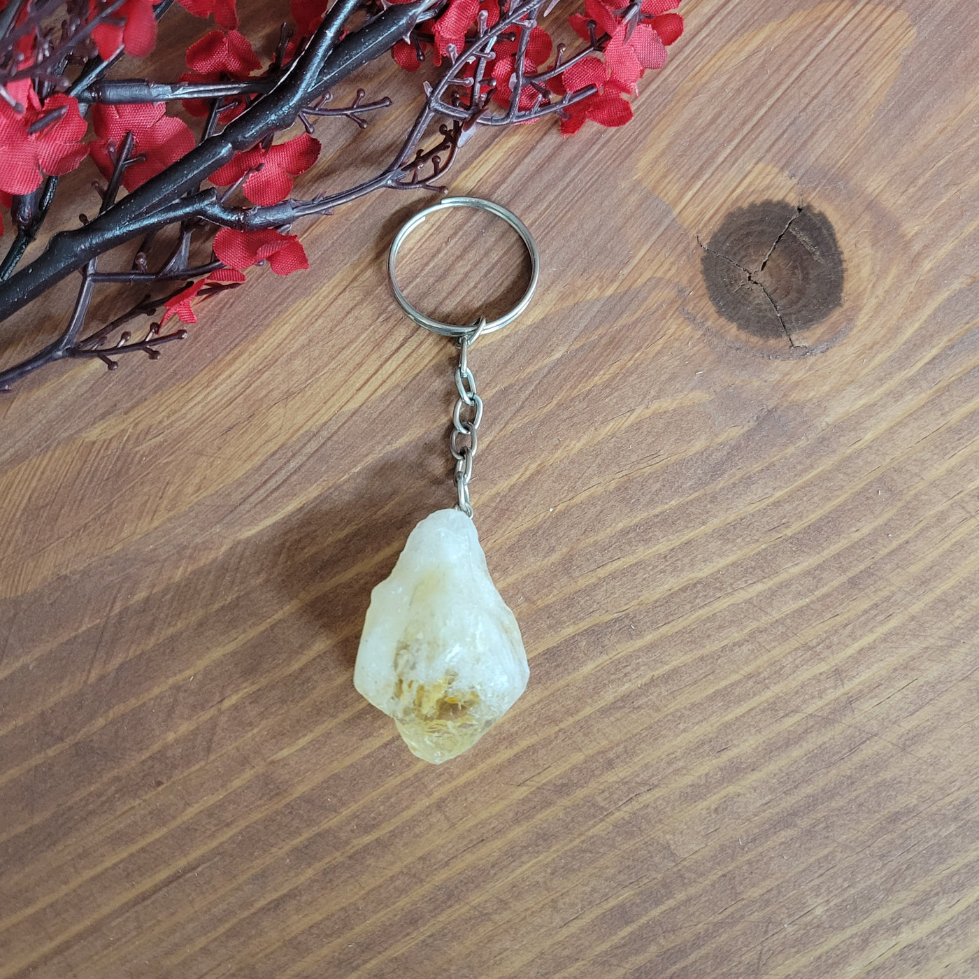 Citrine Point Keychain 4"