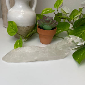 Double Terminated Quartz Tabular Crystal Point (6.25” x 1.25”)