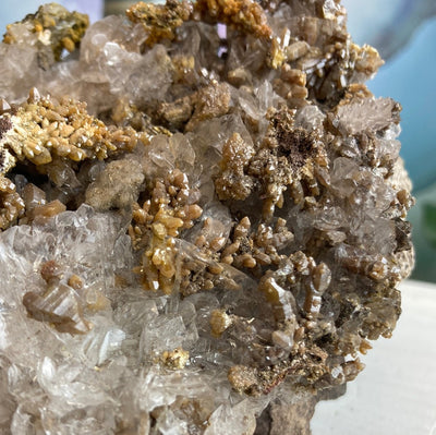 Endlichite w/ Hemimorphite Mexico 4" x 3.5"