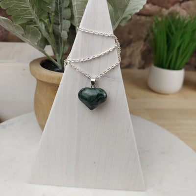 Gemstone Heart Pendant-Assorted Stones