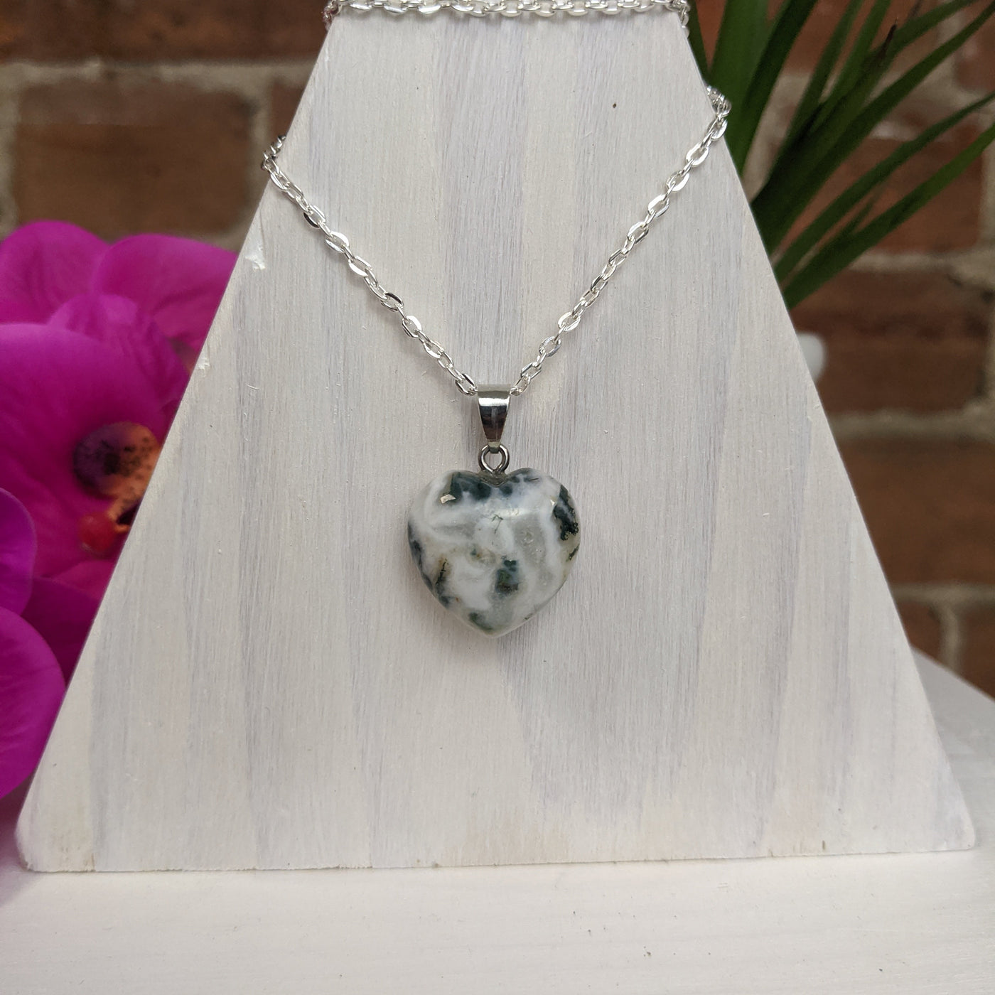 Gemstone Heart Pendant-Assorted Stones