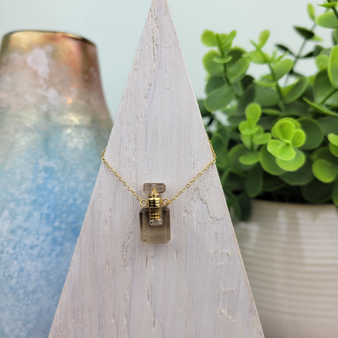 Gemstone Mini Perfume Bottle Necklace 18 Lapis