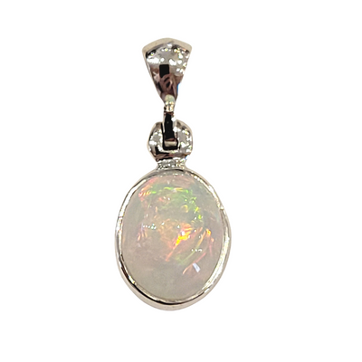 Gemstone Polished Bezel Sterling Silver Pendant