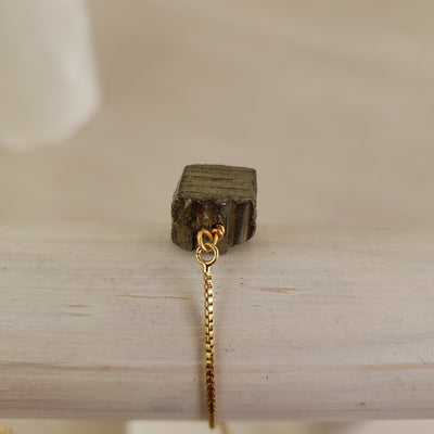 Gemstone Rough Gold Plated Adjustable Bracelet - Assorted Gemstones