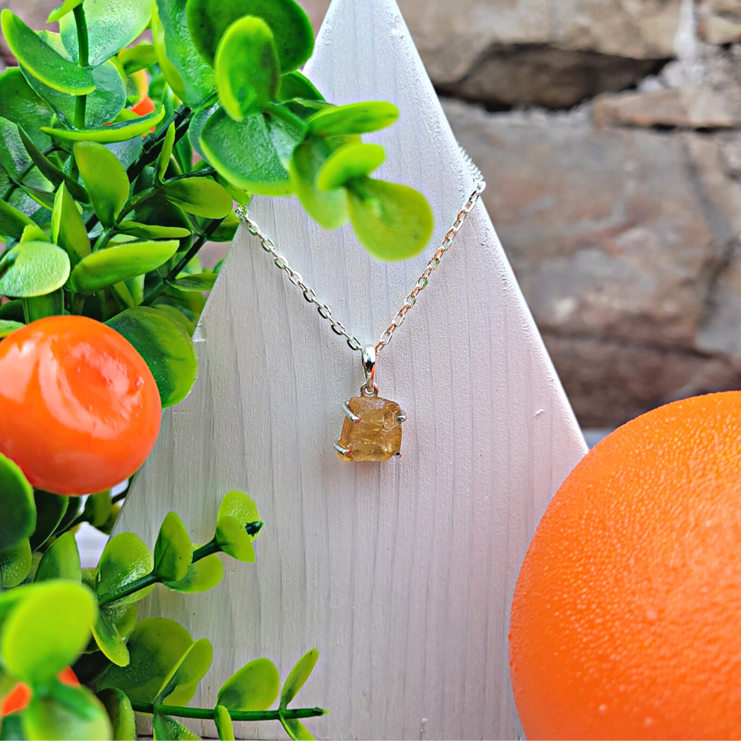Gemstone Rough Prong Pendant-Variants