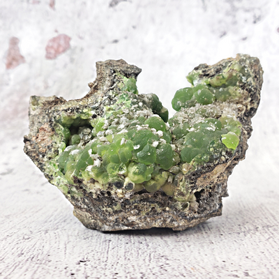 Green Smithsonite & Aurichalcite -Arizona 4” x 2”