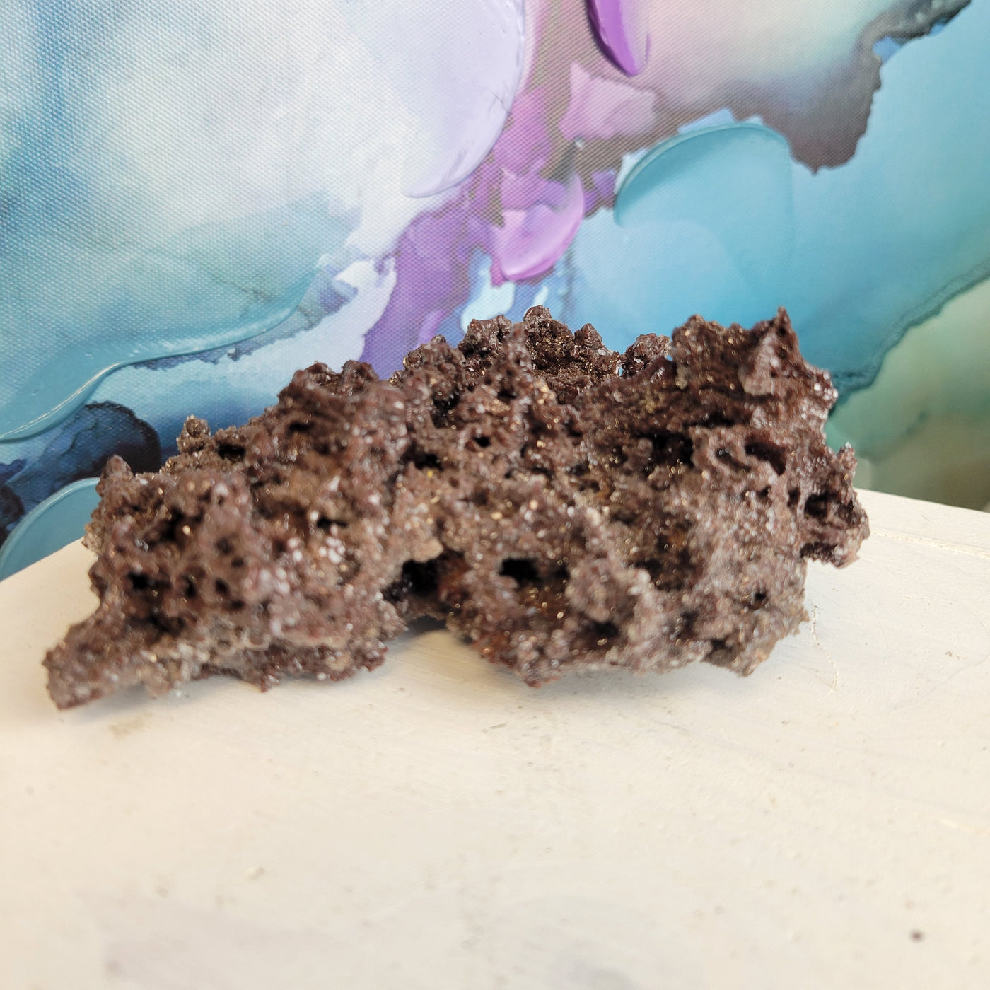 Hematite Druzy Calcite Cluster- Santa Eulalia
