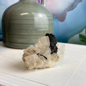 Hematite on Calcite 2" x 1.5"