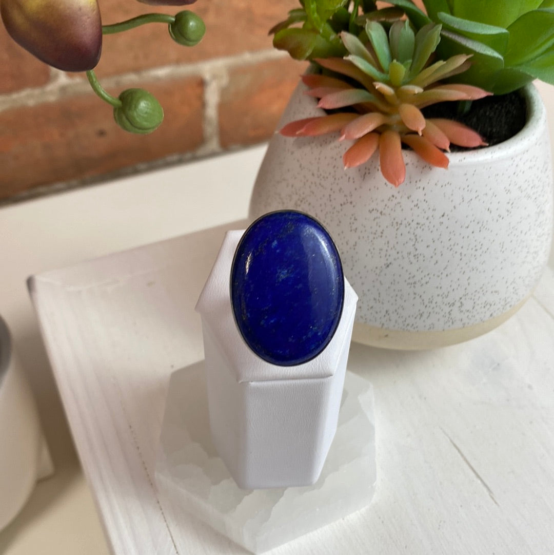 Lapis Lazuli Ring Polished Stone 1