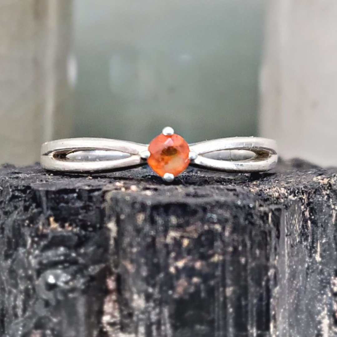Pretty Fire Natural Opal Ring Handmade - Sterling Silver925.