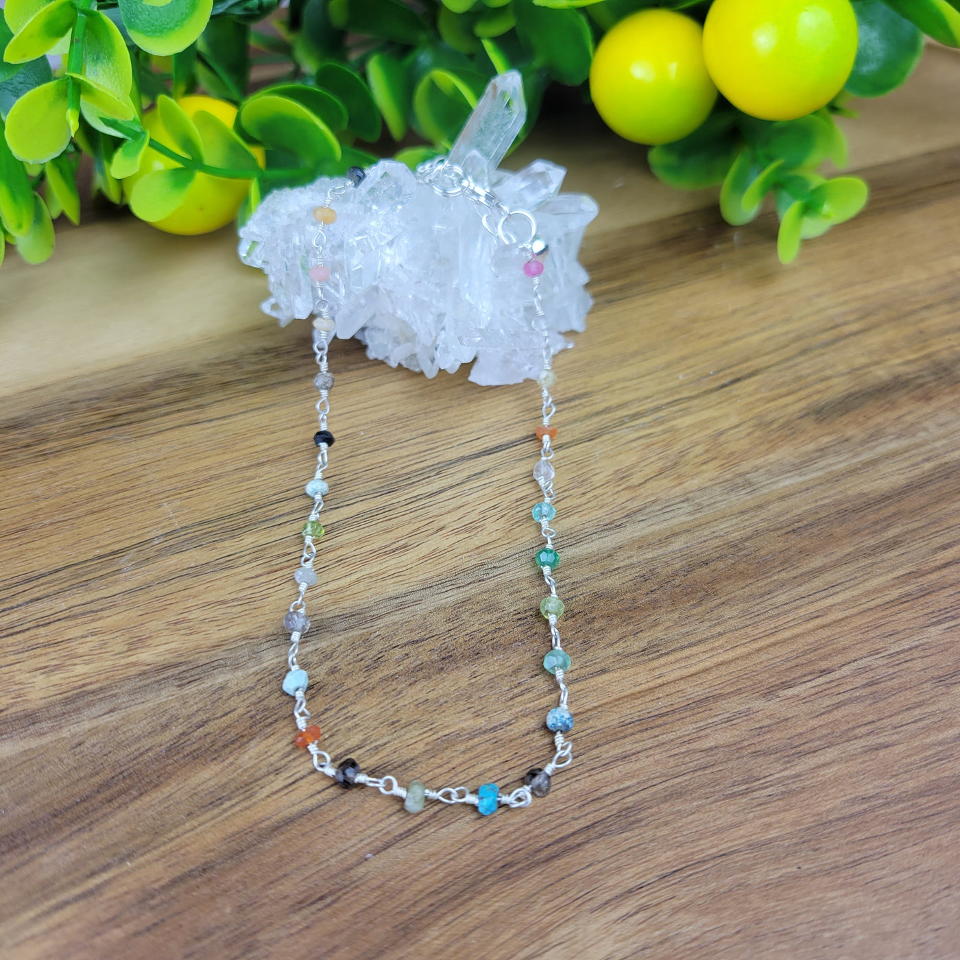Multi Stone Anklet-Handcrafted