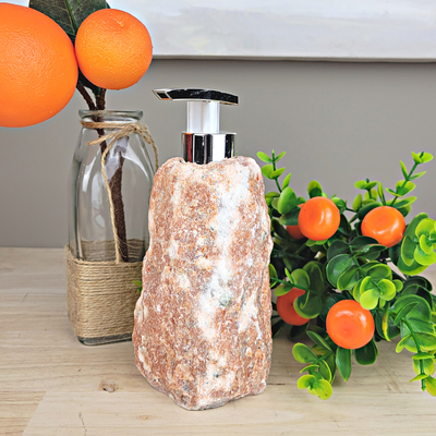 Orange Calcite Soap Dispenser