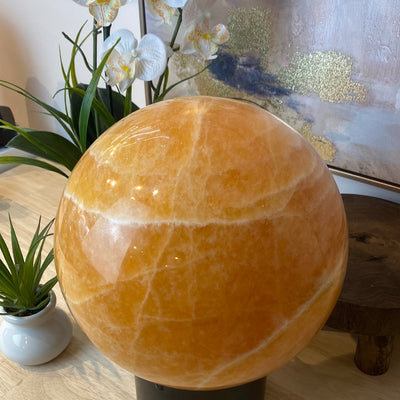 Orange Calcite Sphere 10"