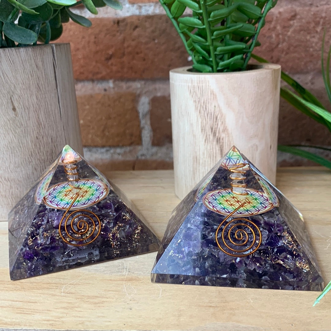 Large Orgonite Tree of good Life Pyramid