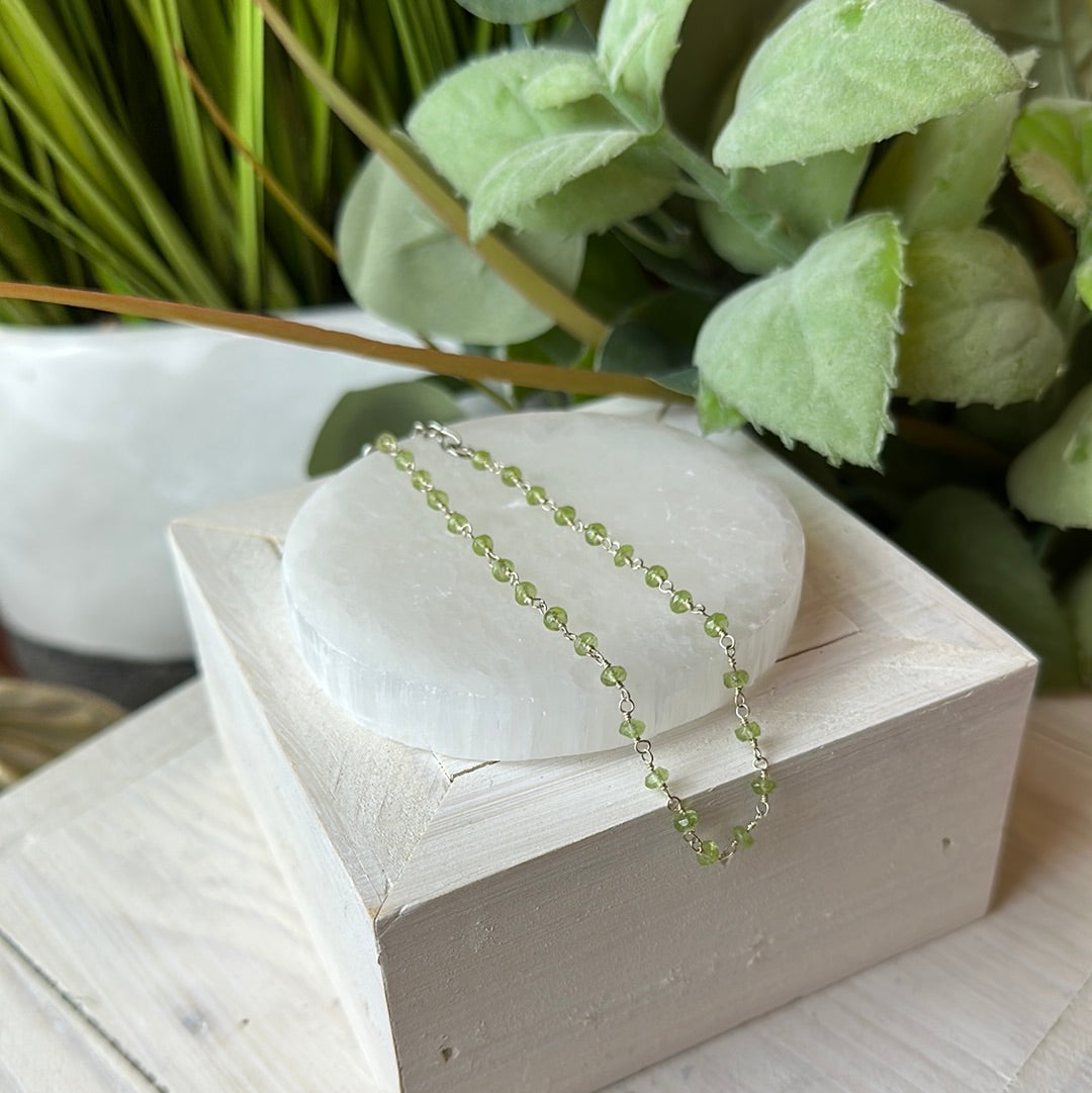 Peridot Anklet - Handcrafted